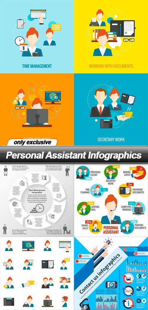 Personal Assistant Infographics - 10 EPS