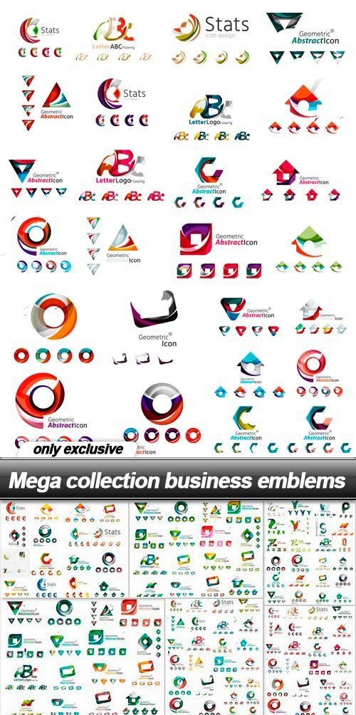 Mega collection business emblems - 18 EPS