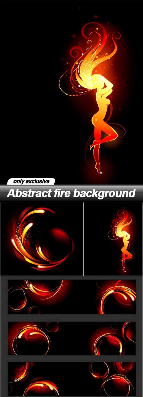 Abstract fire background - 5 EPS