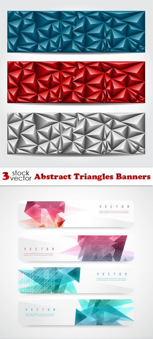 Vectors - Abstract Triangles Banners