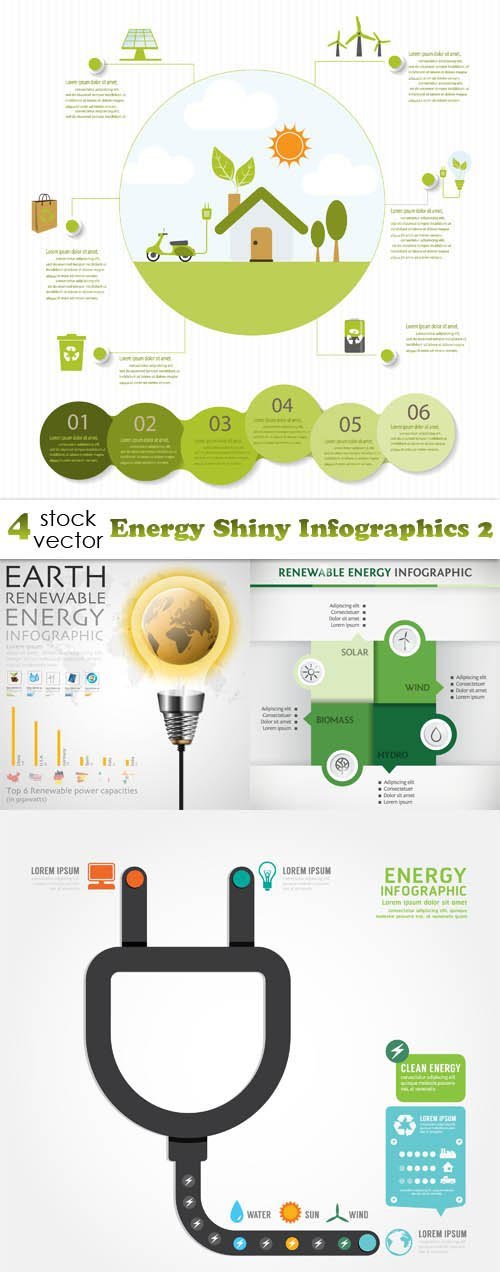 Vectors - Energy Shiny Infographics 2