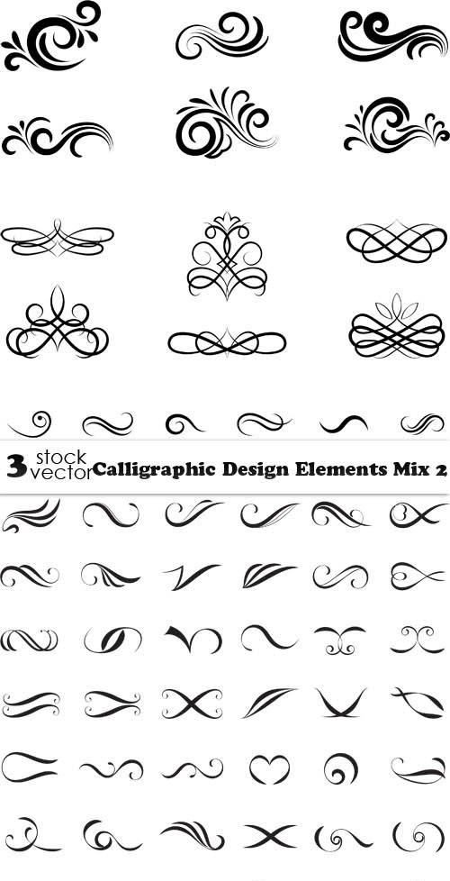 Vectors - Calligraphic Design Elements Mix 2