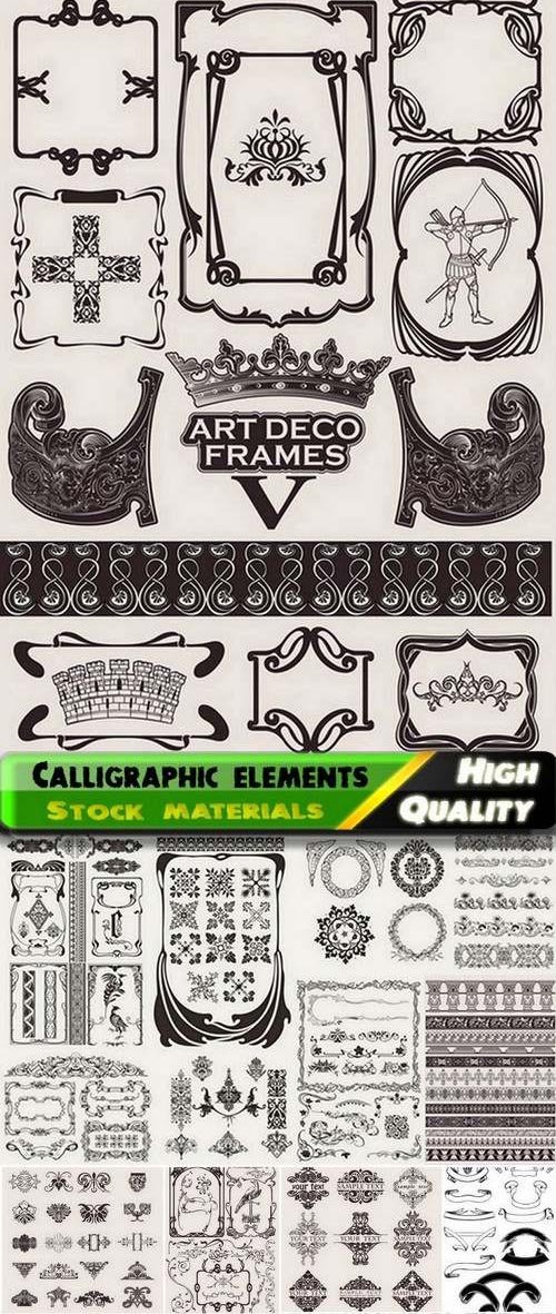 Calligraphic design elements for page decorations #47 - 25 Eps