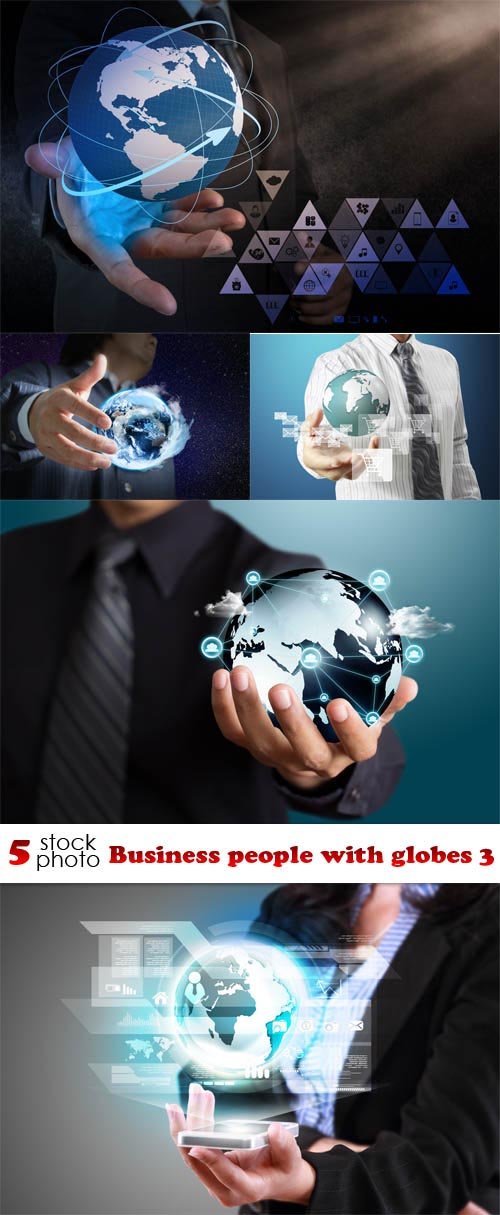 Photos - Business people with globes 3