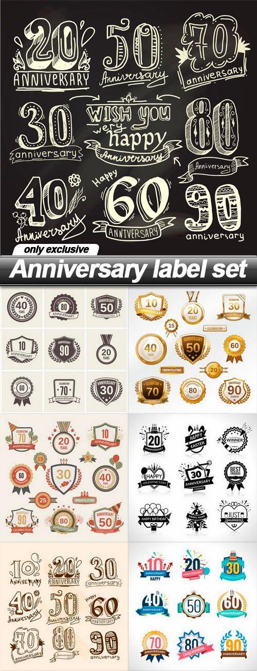 Anniversary label set - 10 EPS