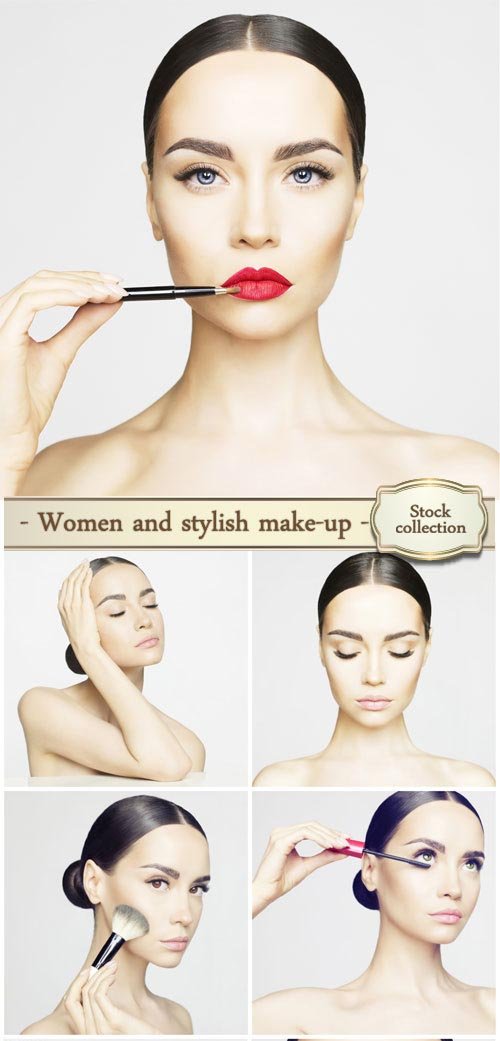 Women and stylish make-up - stock photos