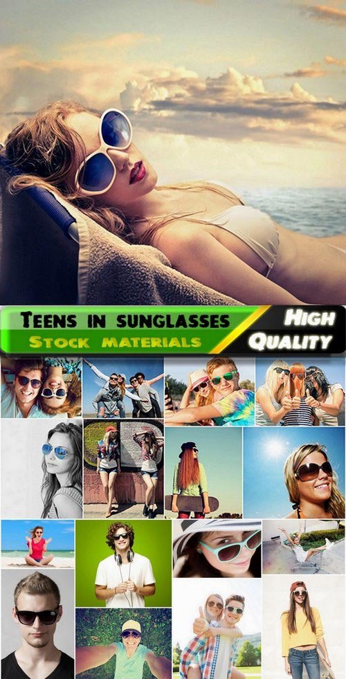 Boys and girls teens in sunglasses - 25 HQ Jpg