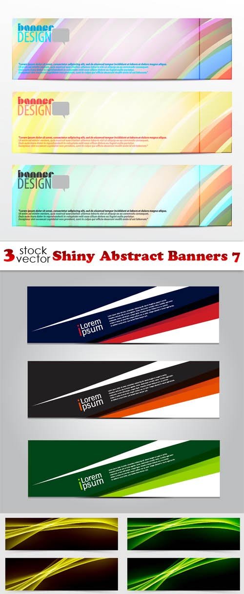 Vectors - Shiny Abstract Banners 7