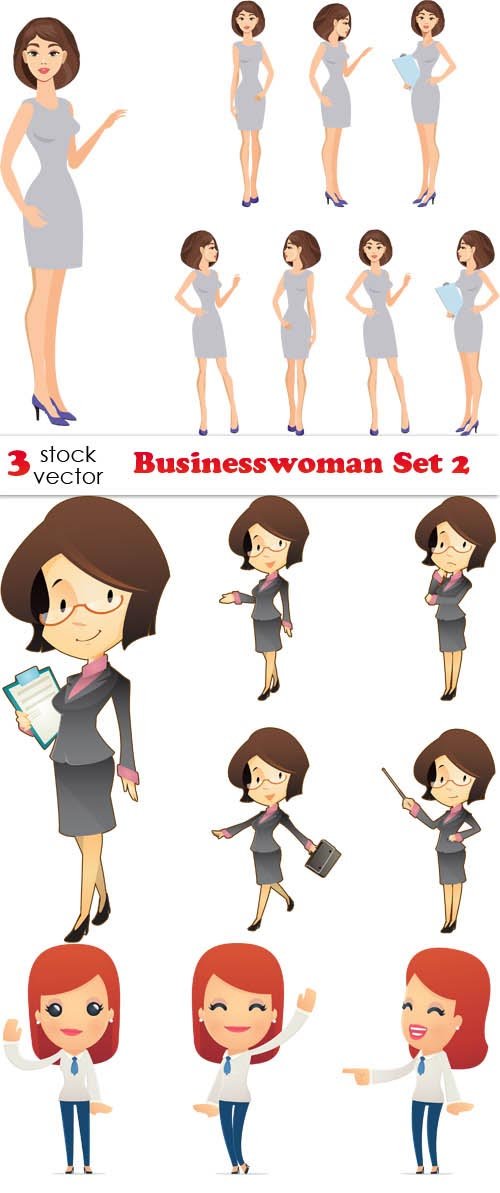 Vectors - Businesswoman Set 2