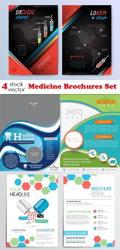 Vectors - Medicine Brochures Set