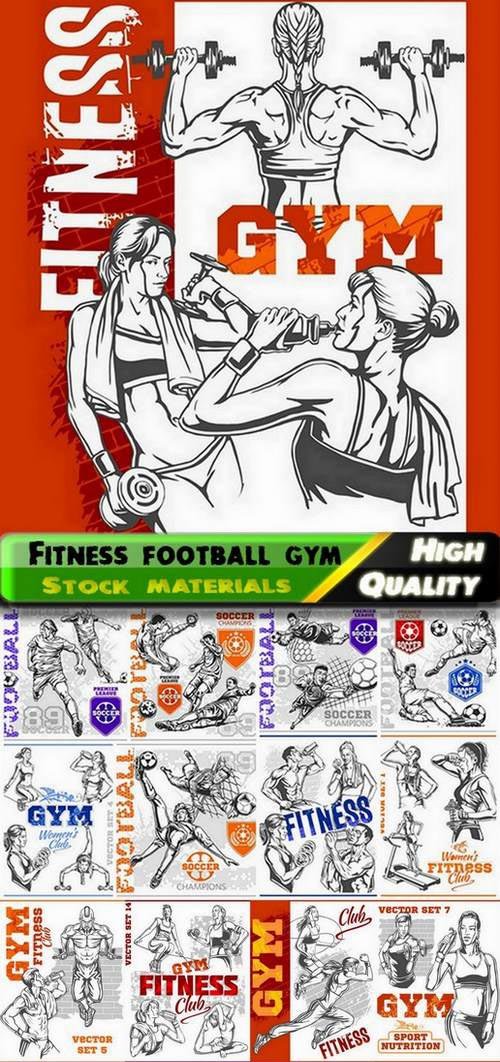 Fitness sport football gym bodybuilding - 25 eps