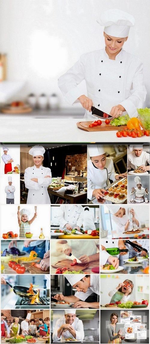 The chefs prepare food in the kitchen - 25 HQ Jpg