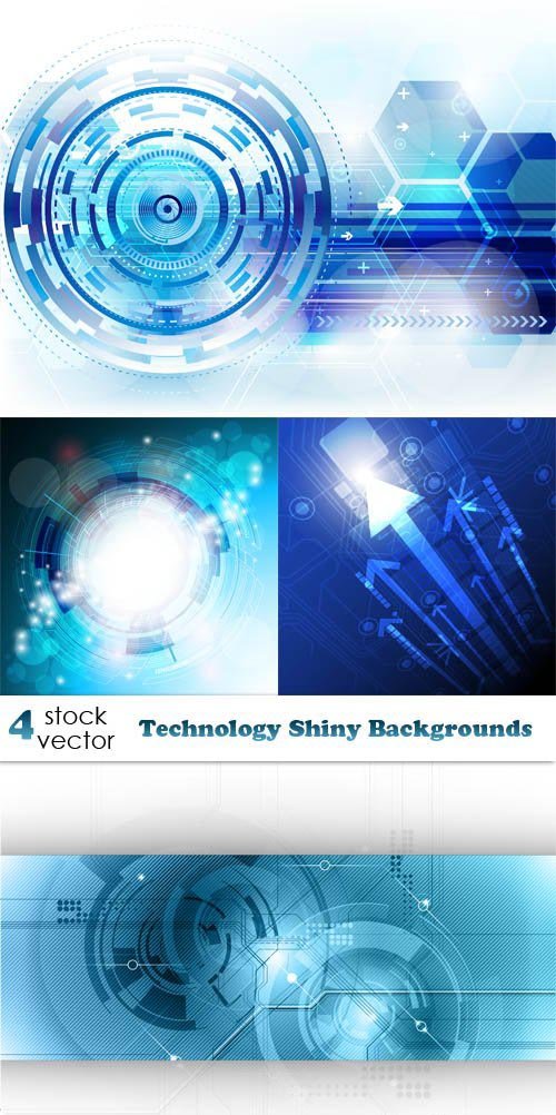 Vectors - Technology Shiny Backgrounds