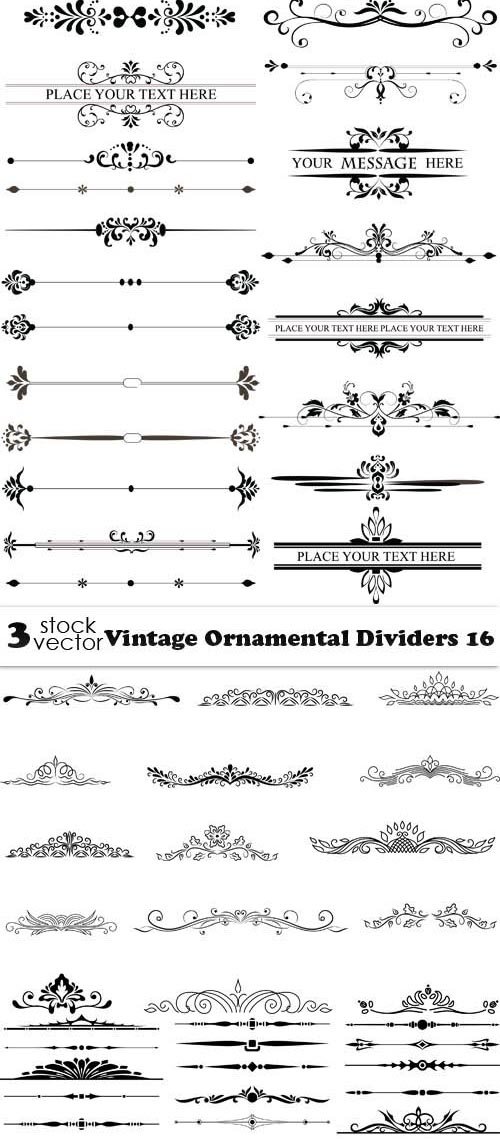 Vectors - Vintage Ornamental Dividers 16