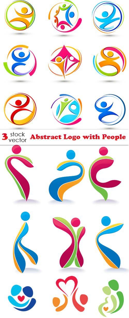 Vectors - Abstract Logo with People