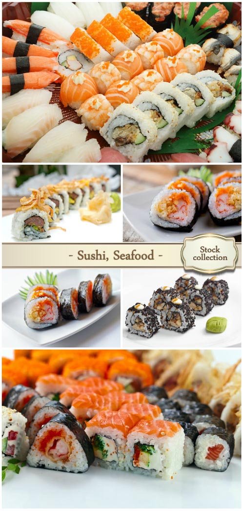 Sushi, Seafood - stock photos 