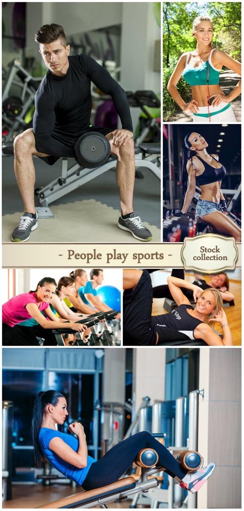 People play sports - stock photos 