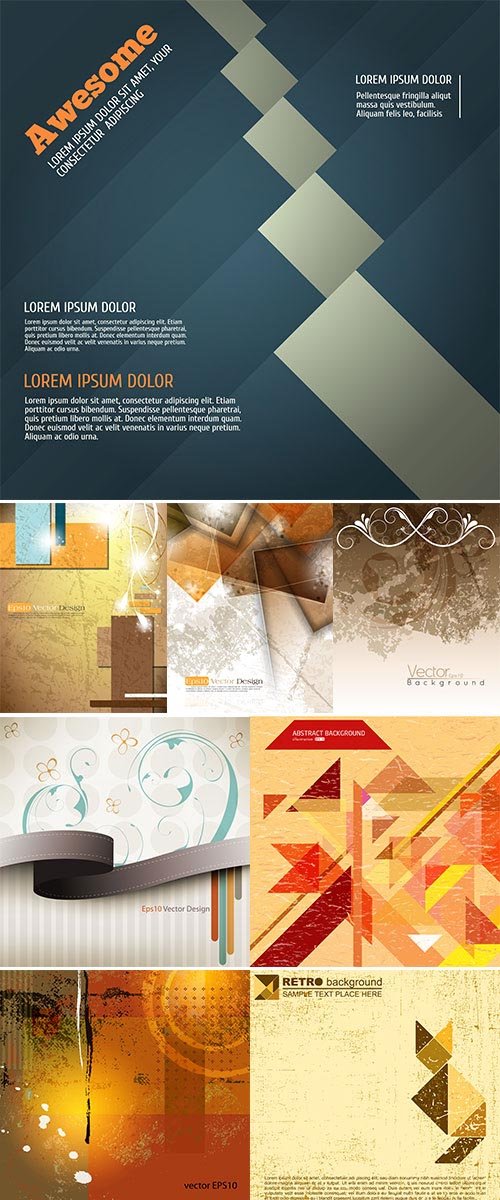 Stock Abstract vintage background, Vector Illustration