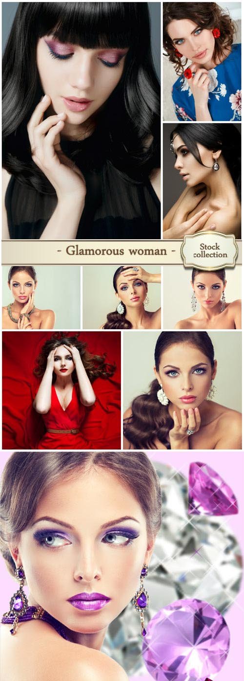 Glamorous woman, makeup - Stock photo