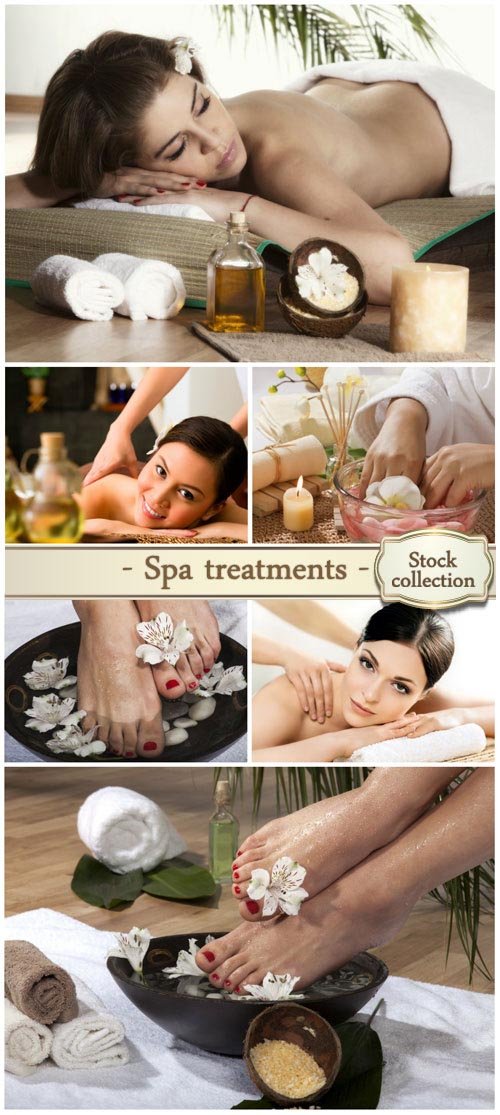 Spa treatments, women and pampering - stock photos