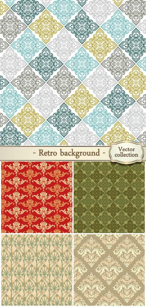 Retro background in vector patterns
