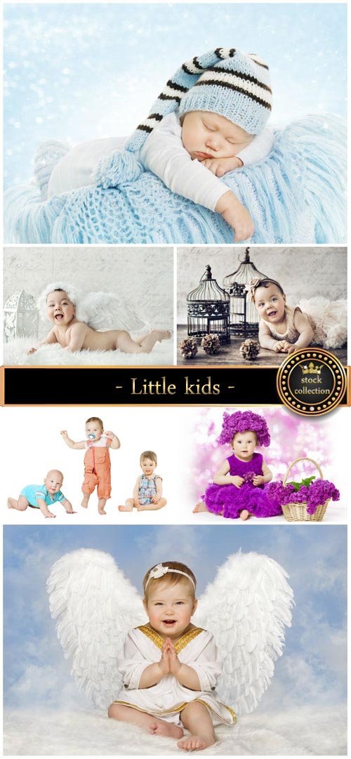 Little kids, child with wings - stock photos