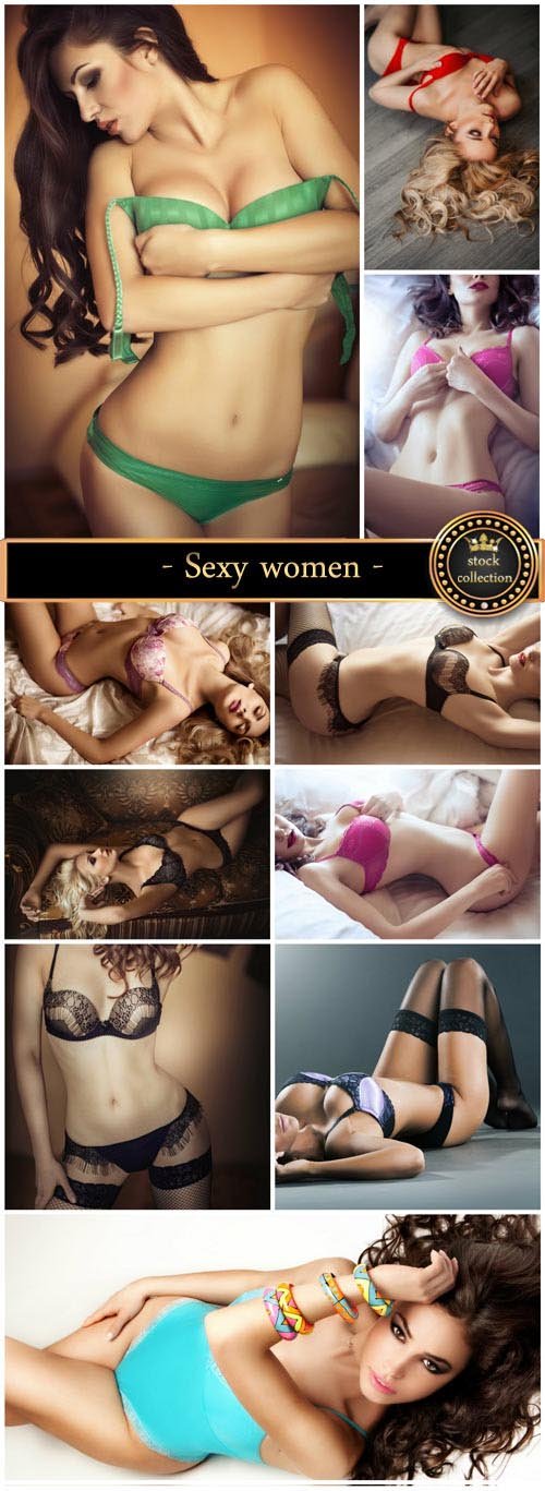 Sexy women, beautiful lingerie - stock photos