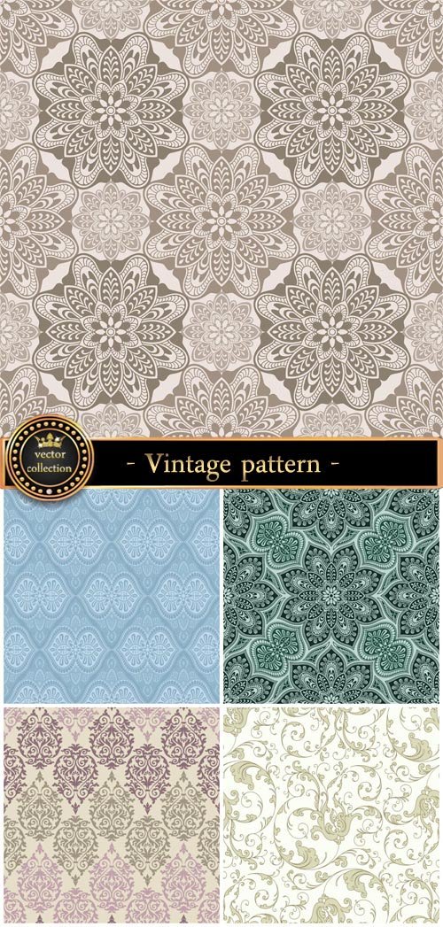 Vector vintage seamless pattern