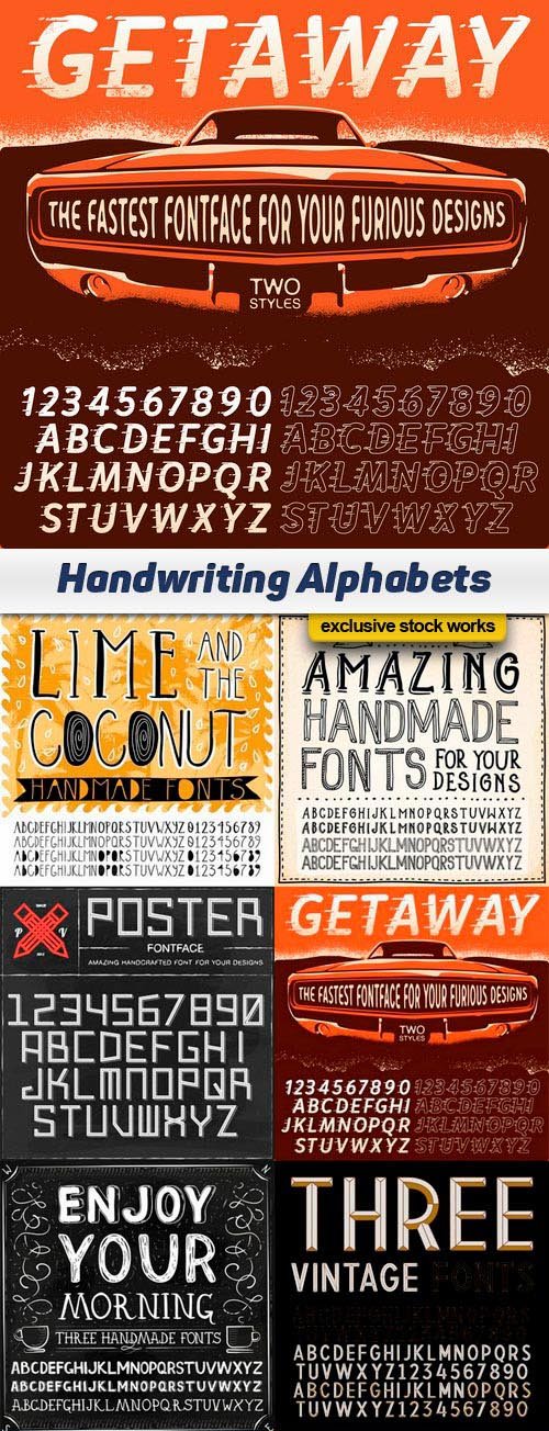 Handwriting Alphabets - 10 EPS