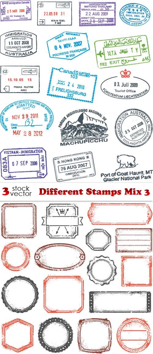 Vectors - Different Stamps Mix 3