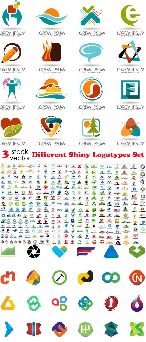 Vectors - Different Shiny Logotypes Set