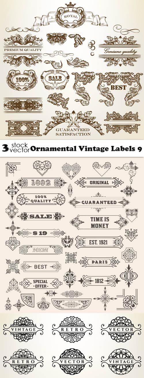 Vectors - Ornamental Vintage Labels 9