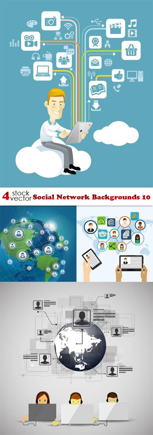 Vectors - Social Network Backgrounds 10
