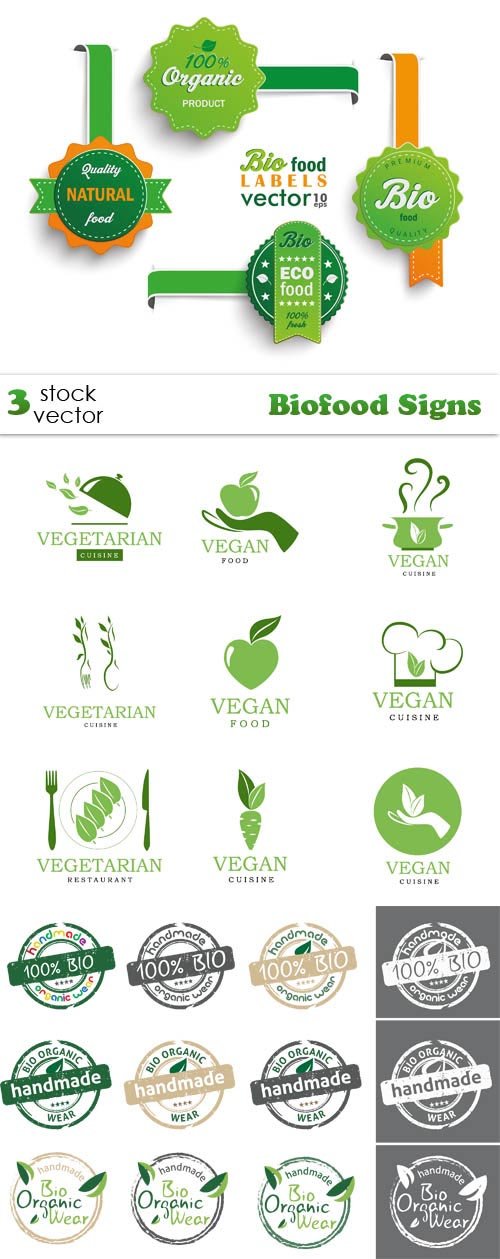 Vectors - Biofood Signs