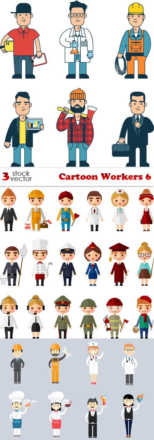 Vectors - Cartoon Workers 6