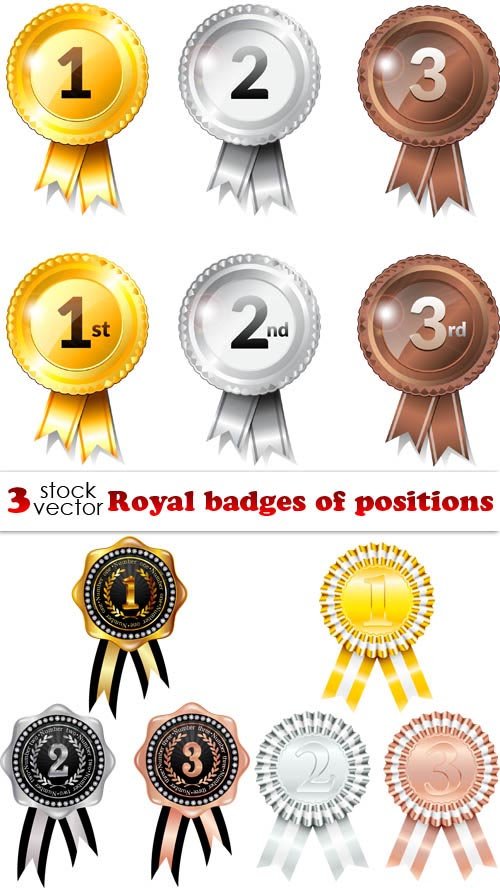 Vectors - Royal badges of positions