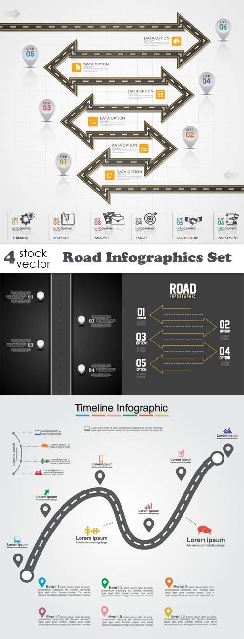Vectors - Road Infographics Set