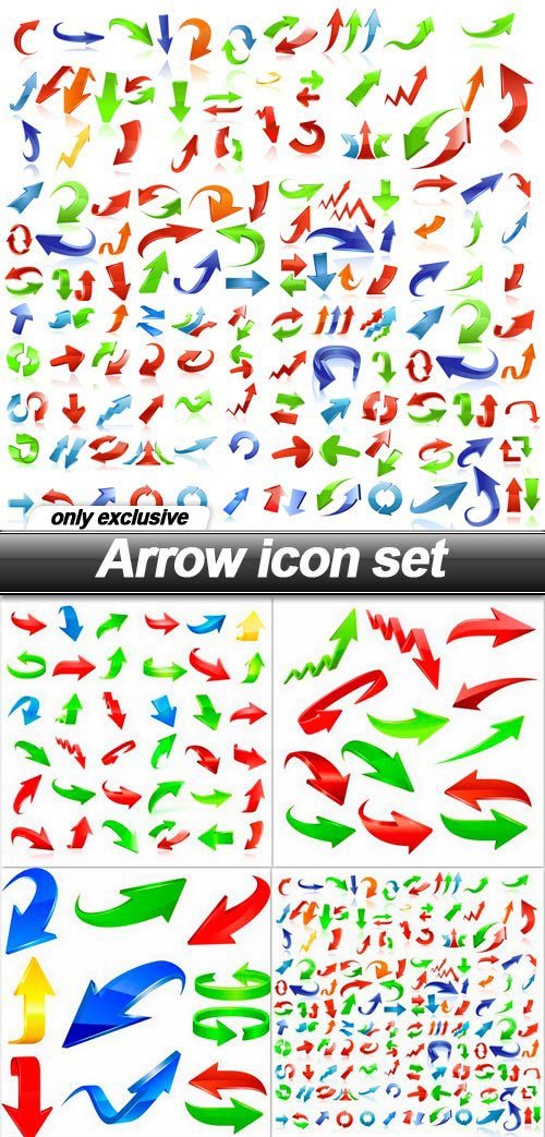 Arrow icon set - 8 EPS