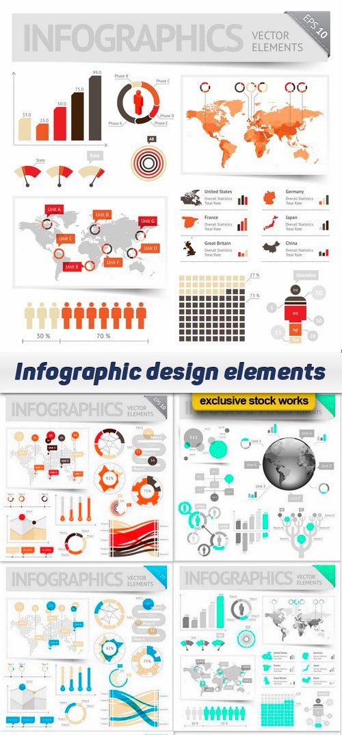 Infographic design elements - 12 EPS
