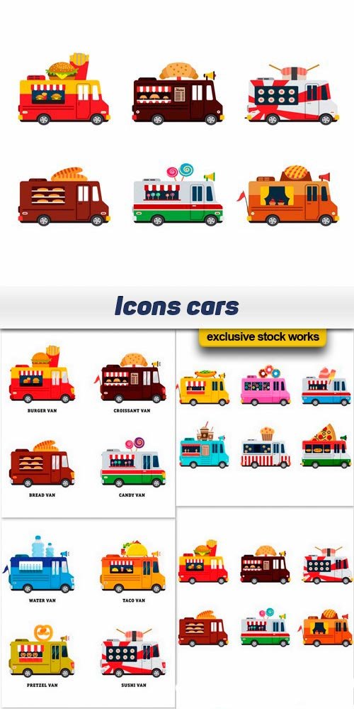 Icons cars - 8 EPS