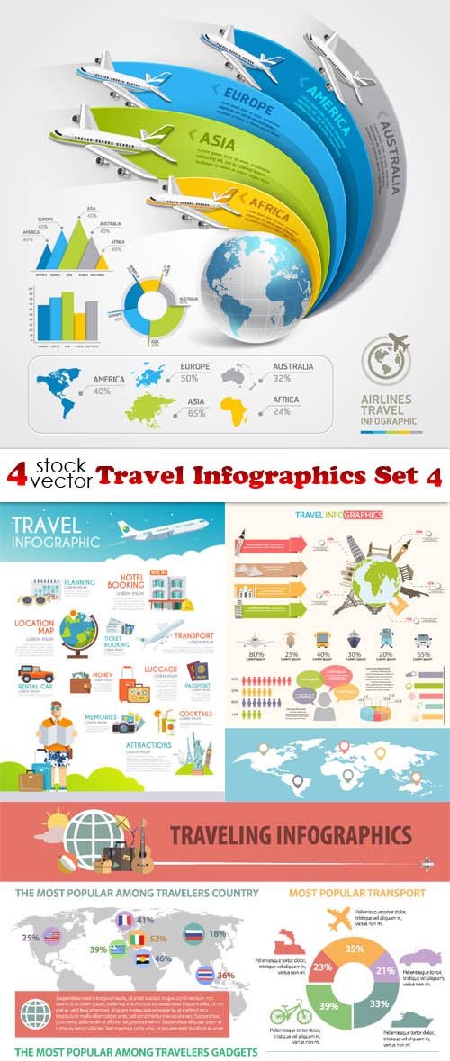 Vectors - Travel Infographics Set 4