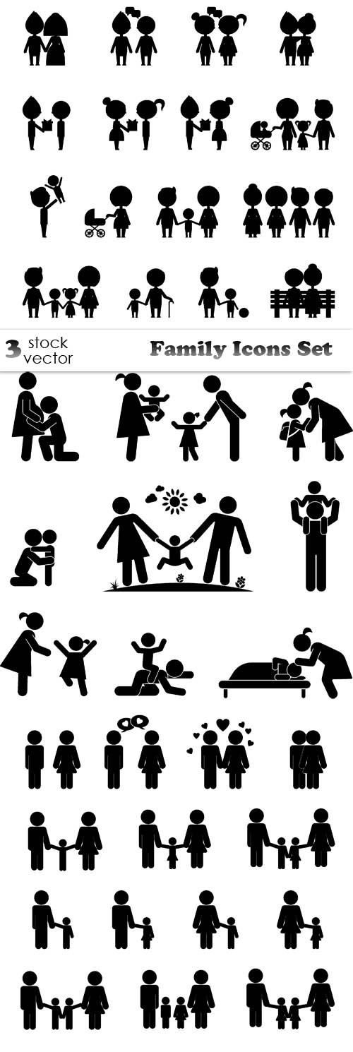 Vectors - Family Icons Set