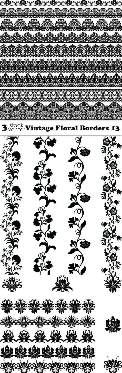 Vectors - Vintage Floral Borders 13