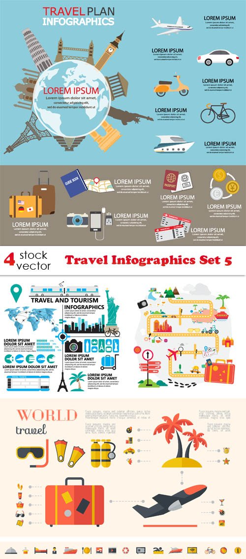Vectors - Travel Infographics Set 5