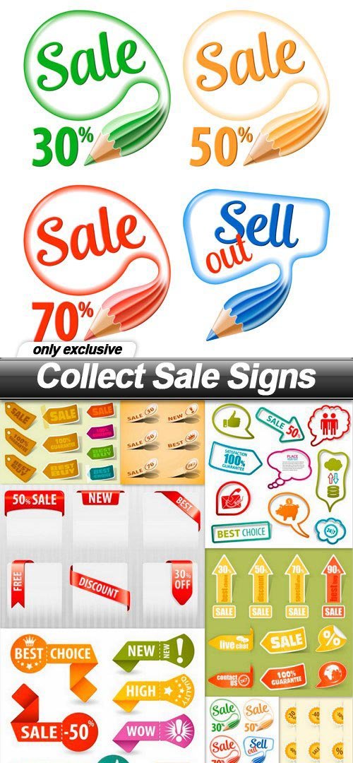 Collect Sale Signs - 15 EPS