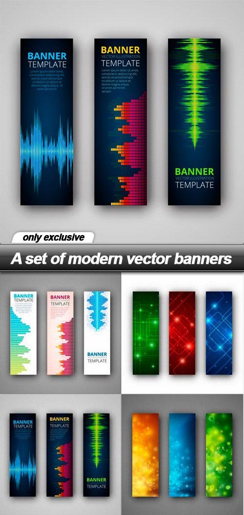 A set of modern vector banners - 10 EPS