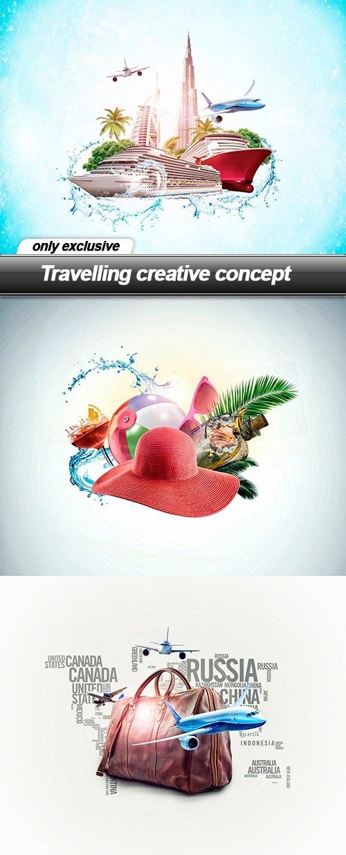 Travelling creative concept - 5 UHQ JPEG