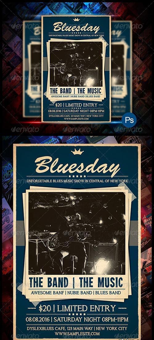GraphicRiver - Blues Concert Flyer