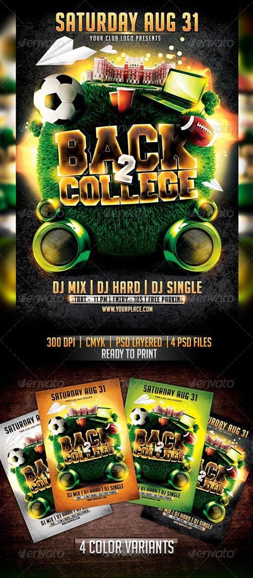 GraphicRiver - Back to College Flyer Template