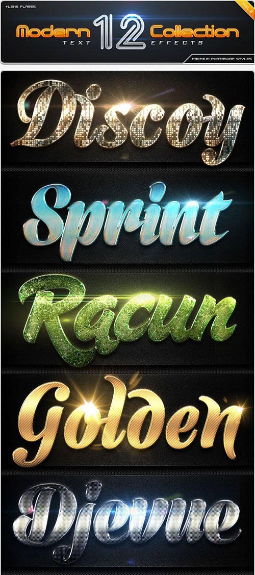 GraphicRiver - 12 Modern Collection Text Effect Styles Vol.2